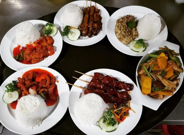 Fried kebab, rice and furhtermore, a menu of Wing Zone Philippines resturant.