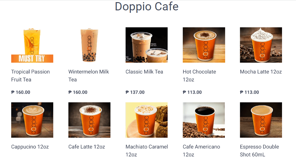 Coffee with all flavors,a menu of Landers Central Philippines resturant.