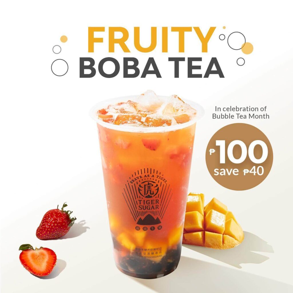 Fruit boba tea, a menu of Tiger Sugar Philippines resturant.