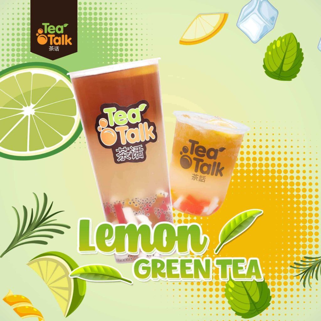 Lemon greentea drink, a menu of Tea Talk Philippines resturant.