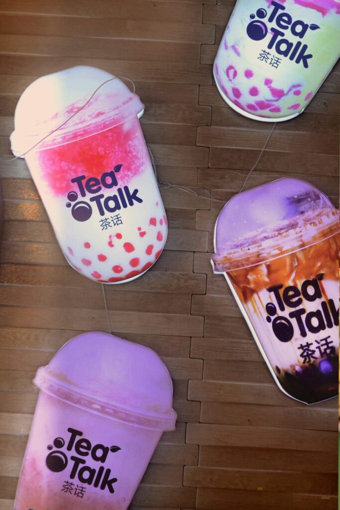 Taro bubble drink, a menu of Tea Talk Philippines resturant.