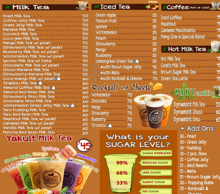 Mang Chaa Philippines Menu Prices