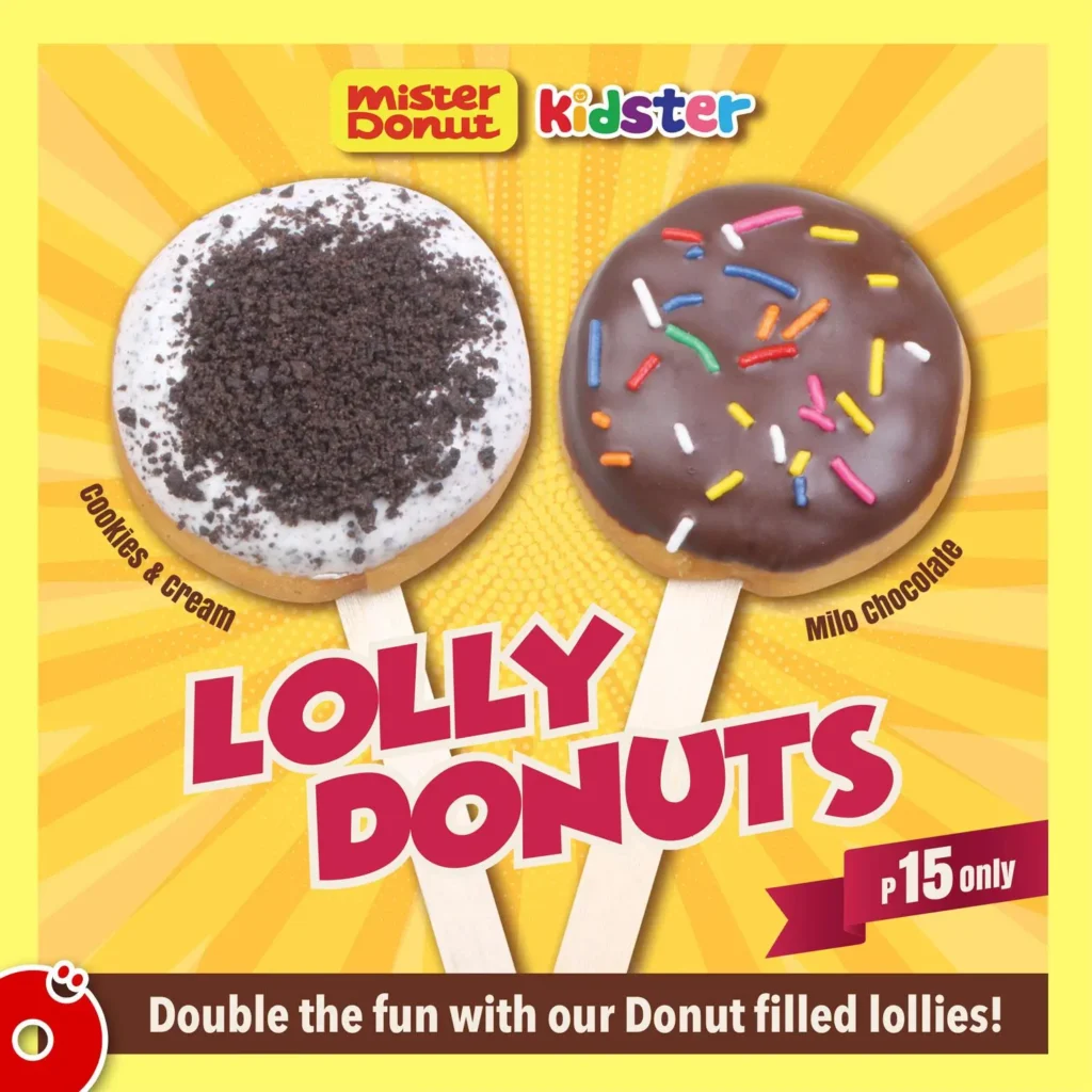 Milo chocalate donuts with cookies and cream,  a menu of mister donut philippines resturant.