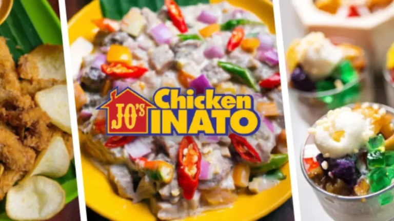 Chicken, noodles and furthermore food, a menu of jos chicken inato philippines resturant.