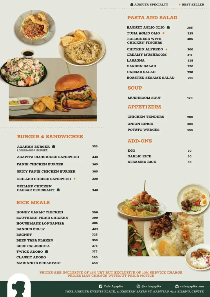 Cafe Agapita Coffee-Based Menu