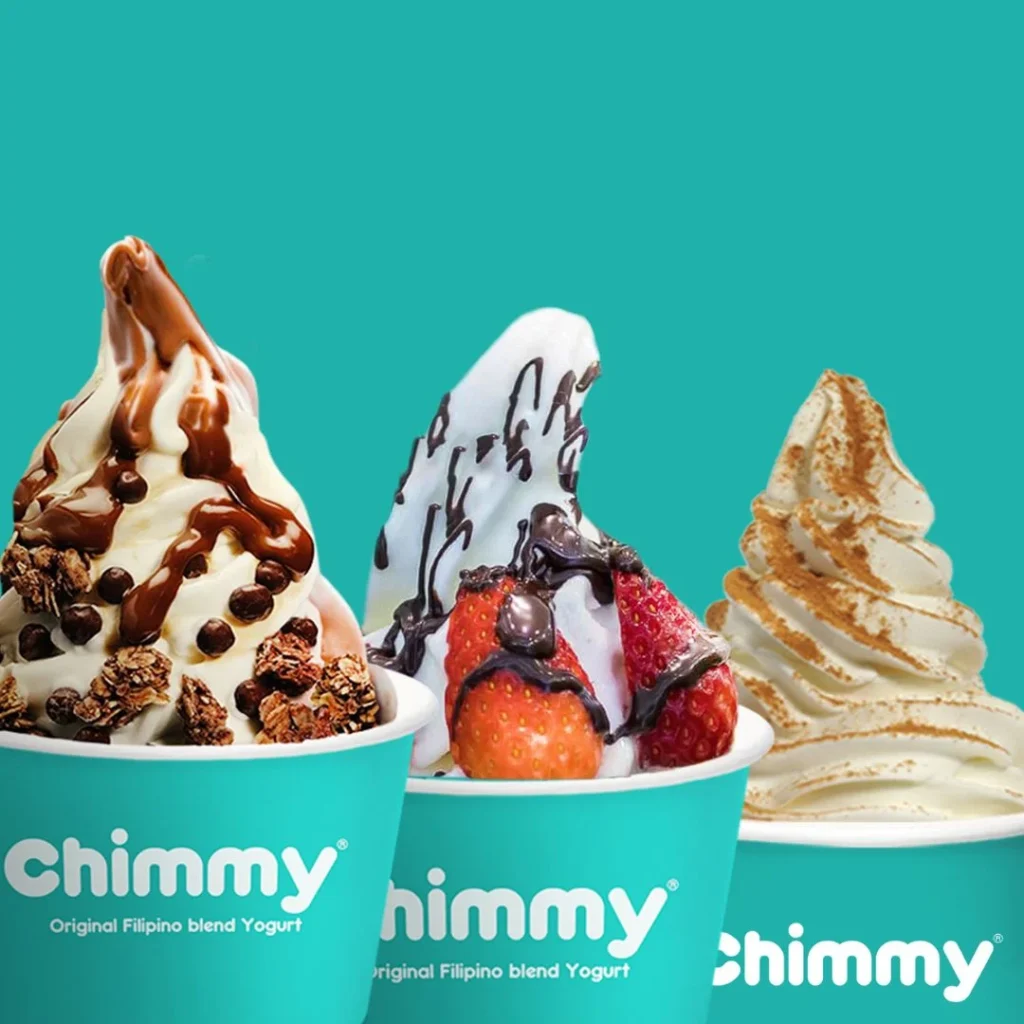 Ice creams in three flavors, a menu of chimmy philippines resturant.