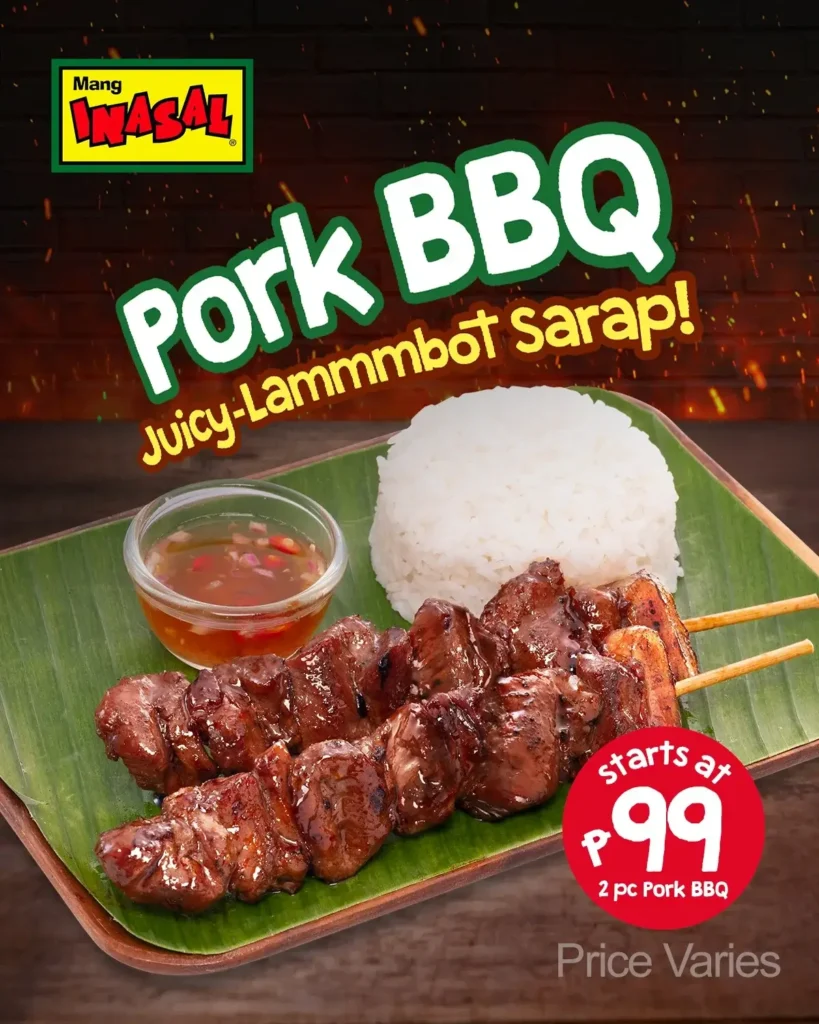 Mang Inasal Grilled Pork Menu