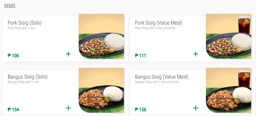 Sisig, a menu of Mang Inasal Philippiners resturant.