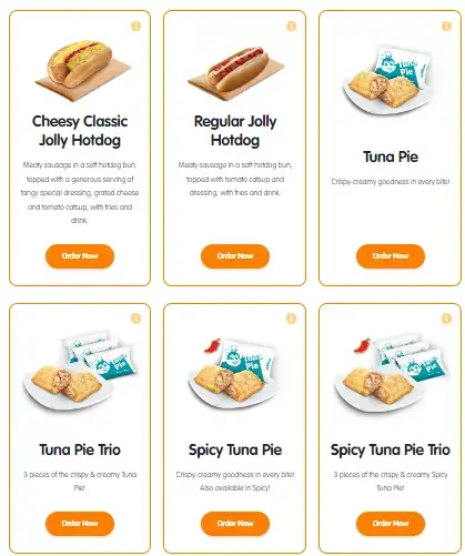 Jolly Hotdogs, a menu of Jollibee Philippines resturant.