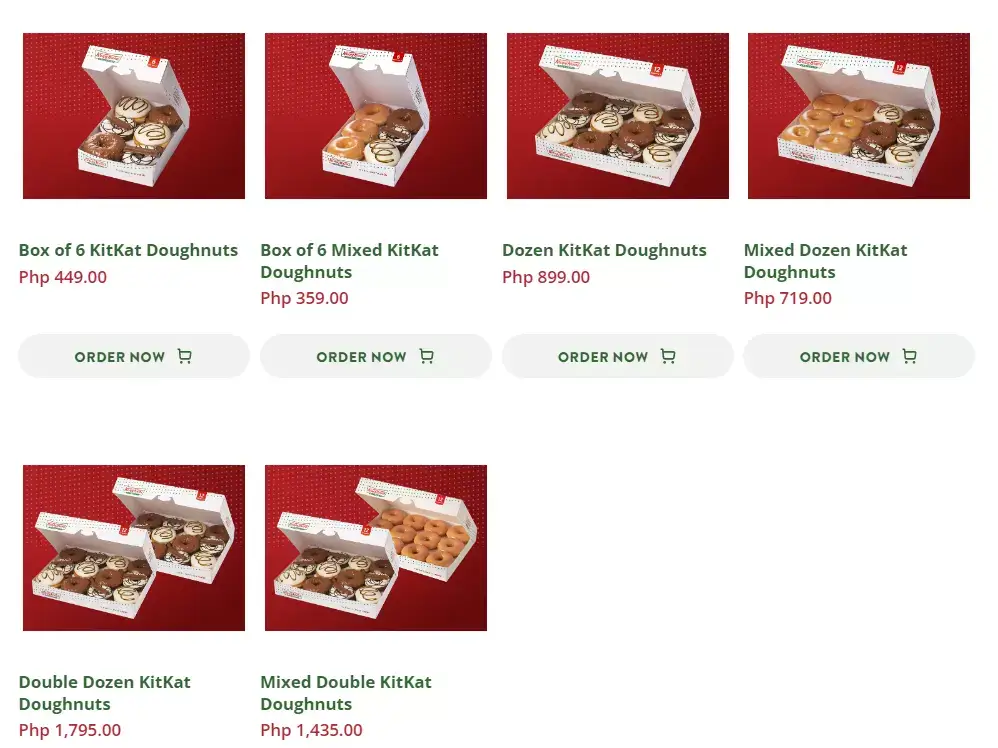 Krispy Kreme Milk Choco Creations Menu with Prices