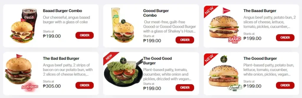 Shakey’s Burgers Menu with Prices