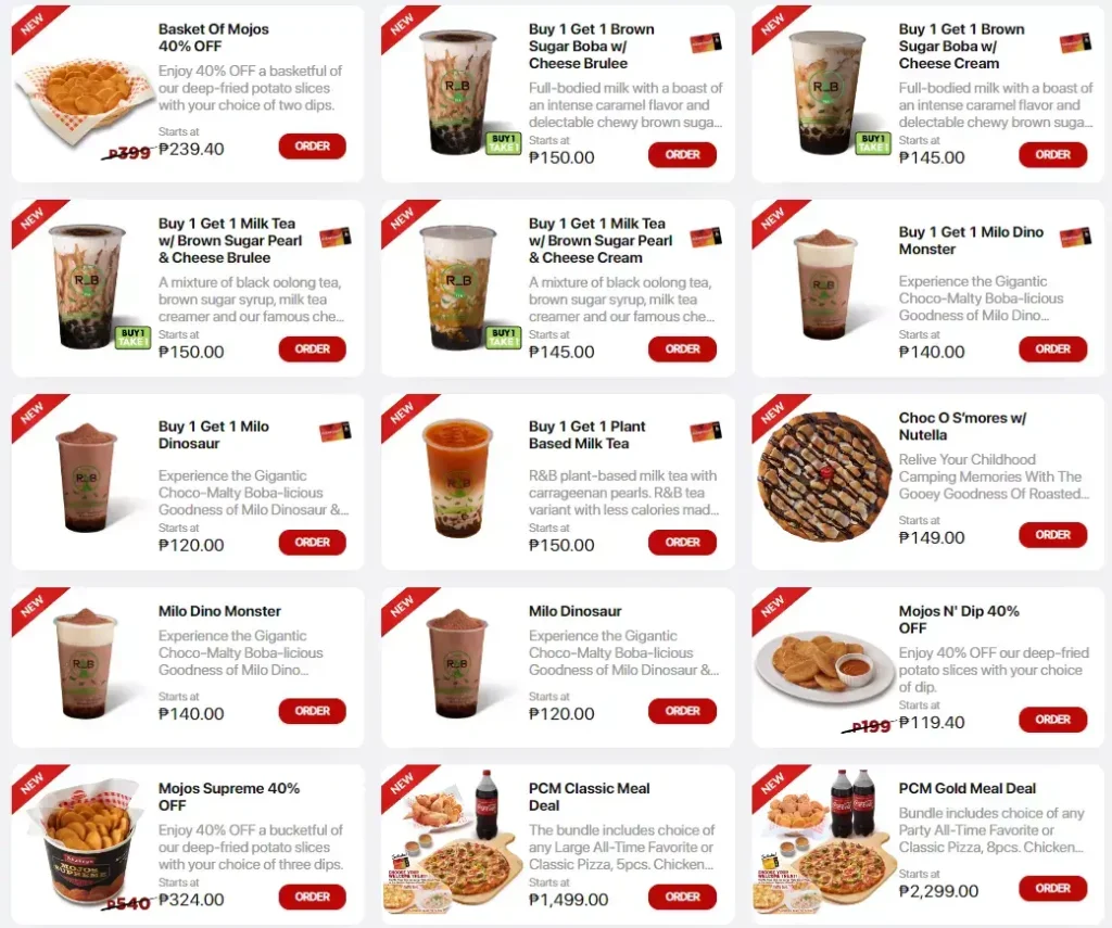 Shakey’s Promos Menu with Prices