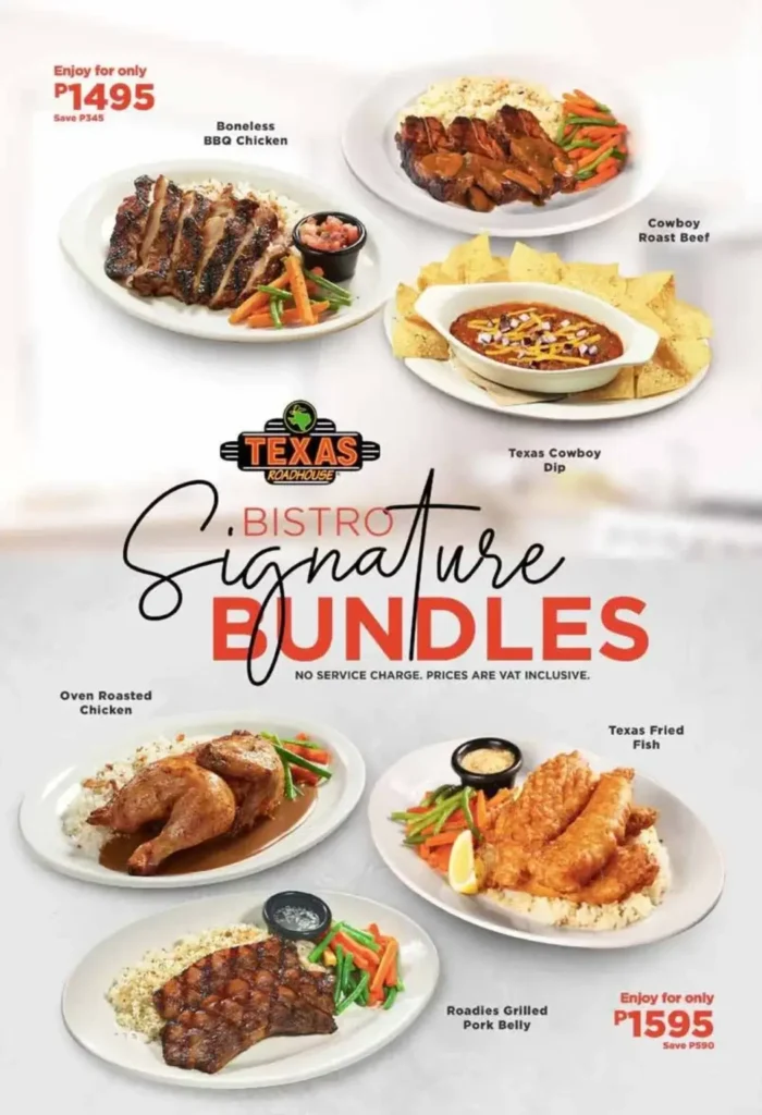 Texas Roadhouse Starters Menu with Prices