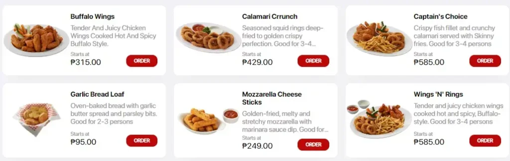 shakeys delivery with prices