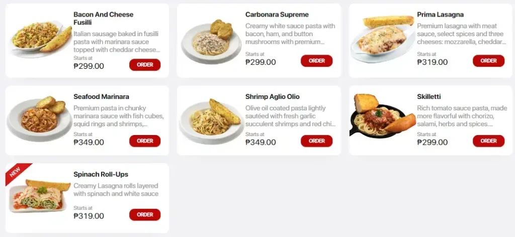 shakey's menu with prices