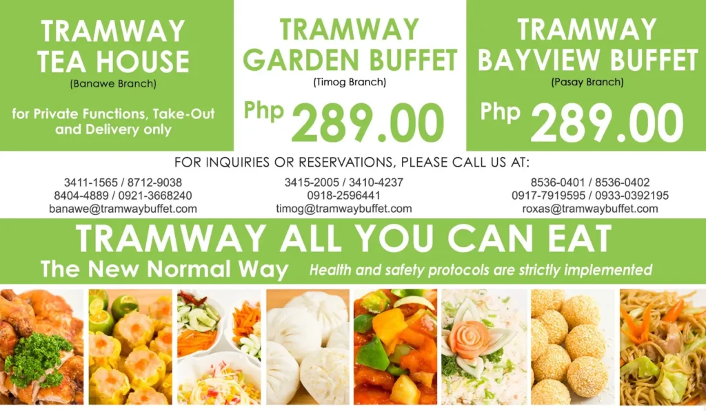 Tramway Packed Meals Menu Prices