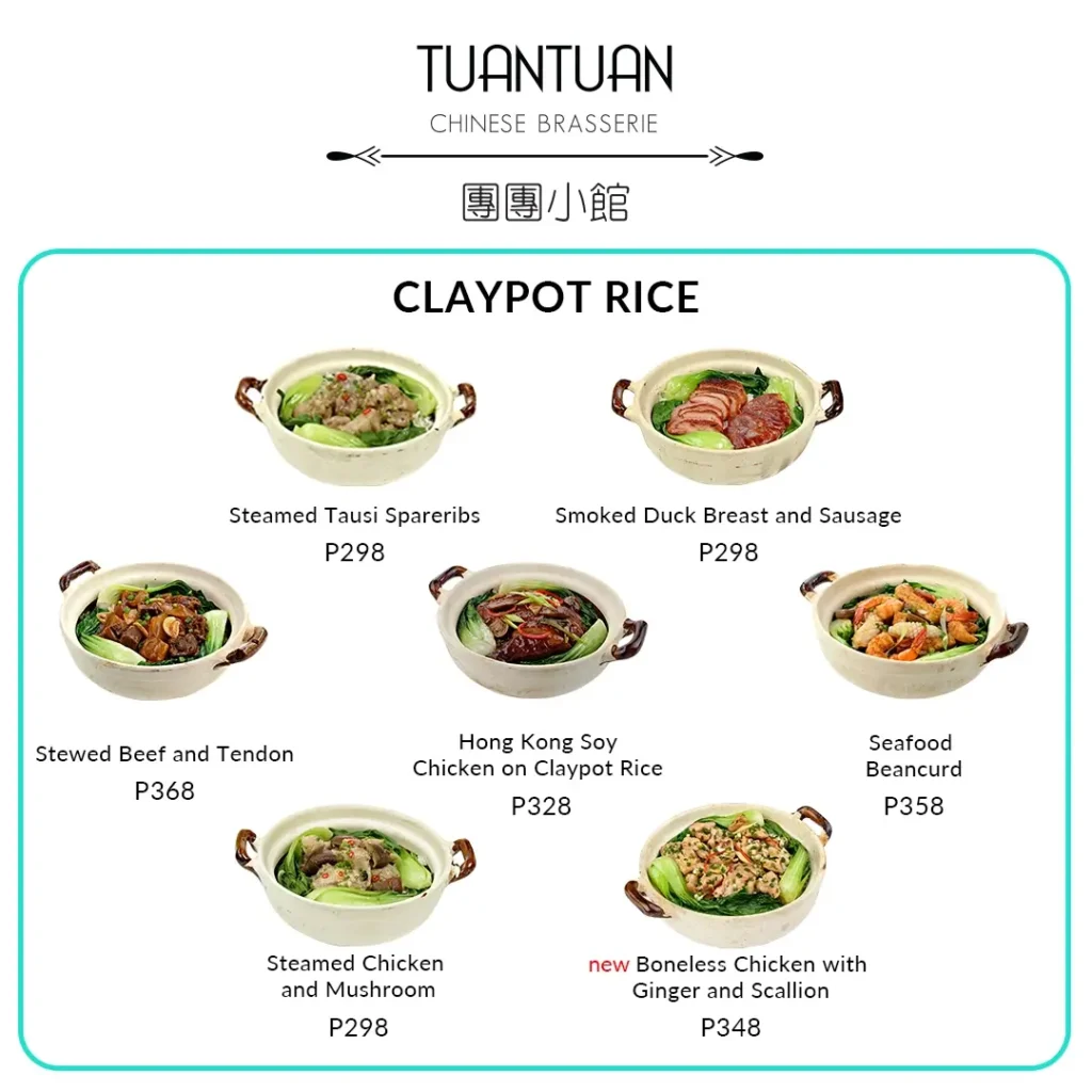 Tuan Tuan Claypot Rice Menu with Prices