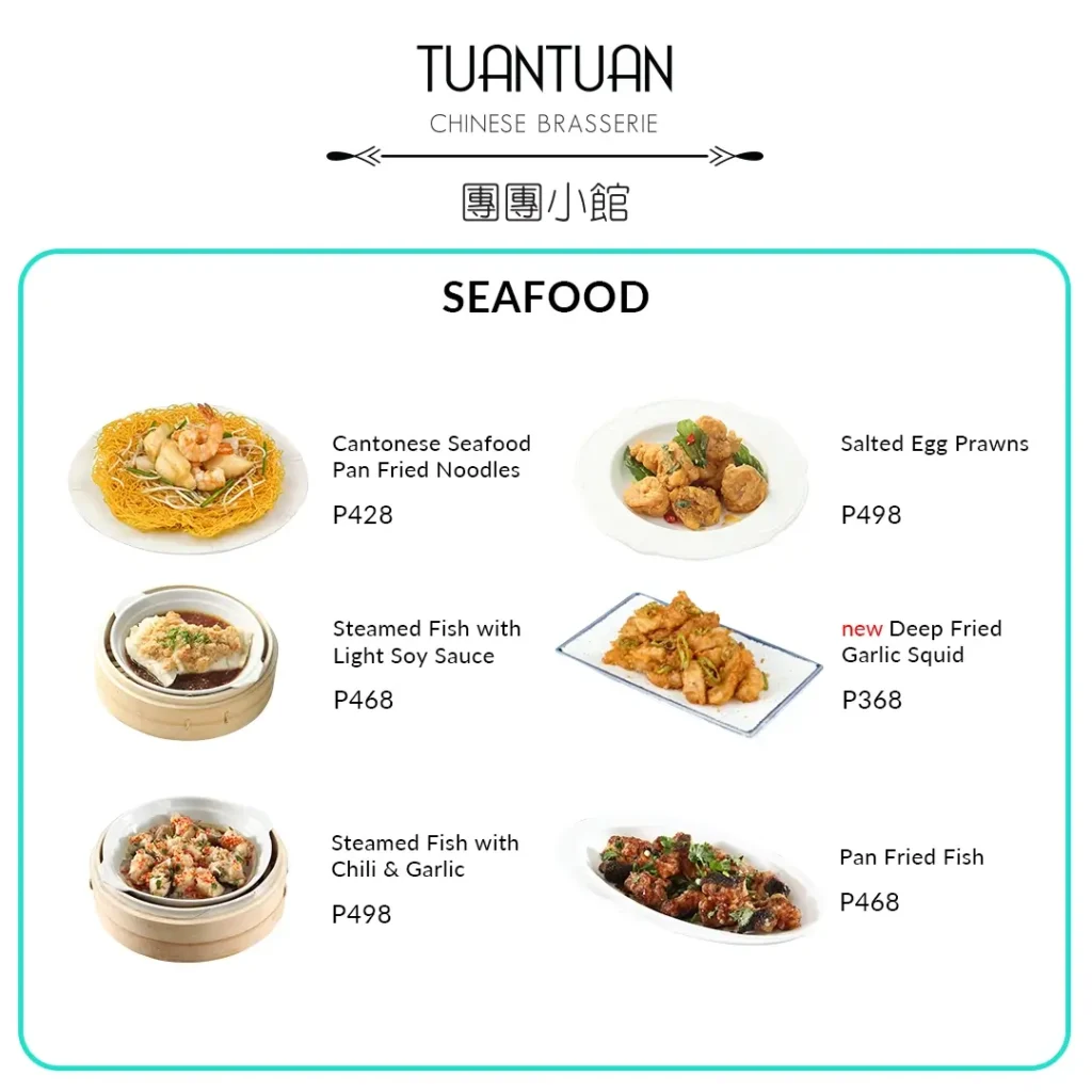 Tuan Tuan Seafood Menu with Prices