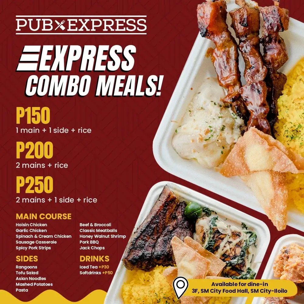 Pub Express Saver Meals Menu with Prices