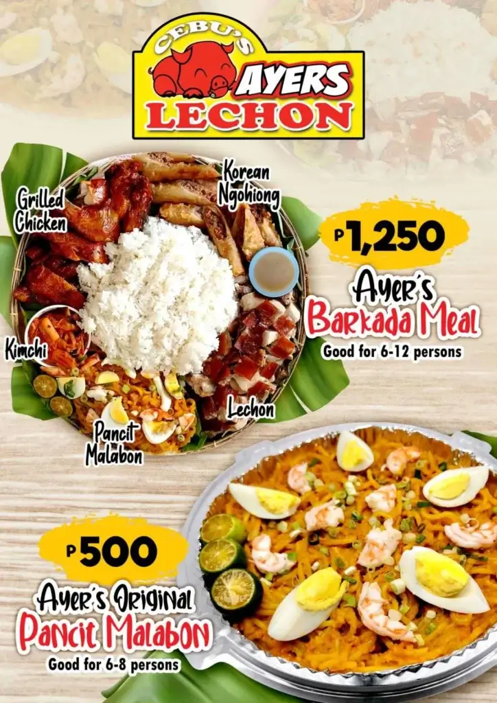 Ayers Lechon Extra Menu with Prices